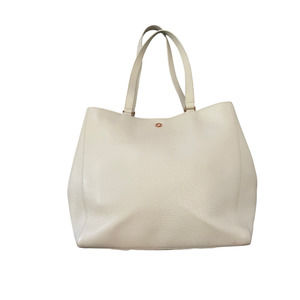 Dagne Dover Allyn Tote Pebbled Leather Large Shoulder Bag Zip Double Strap